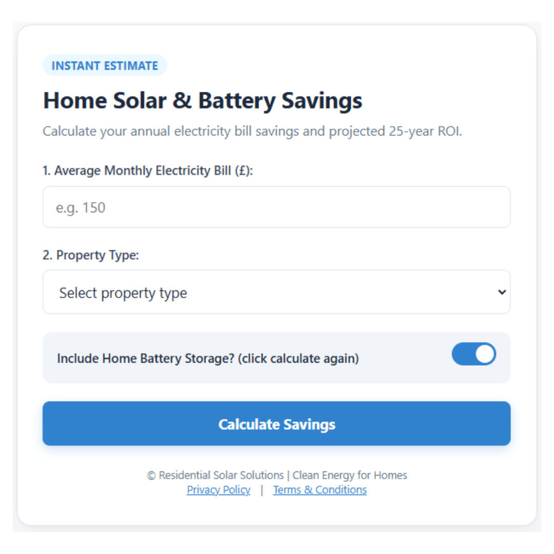 Home Solar & Battery Savings