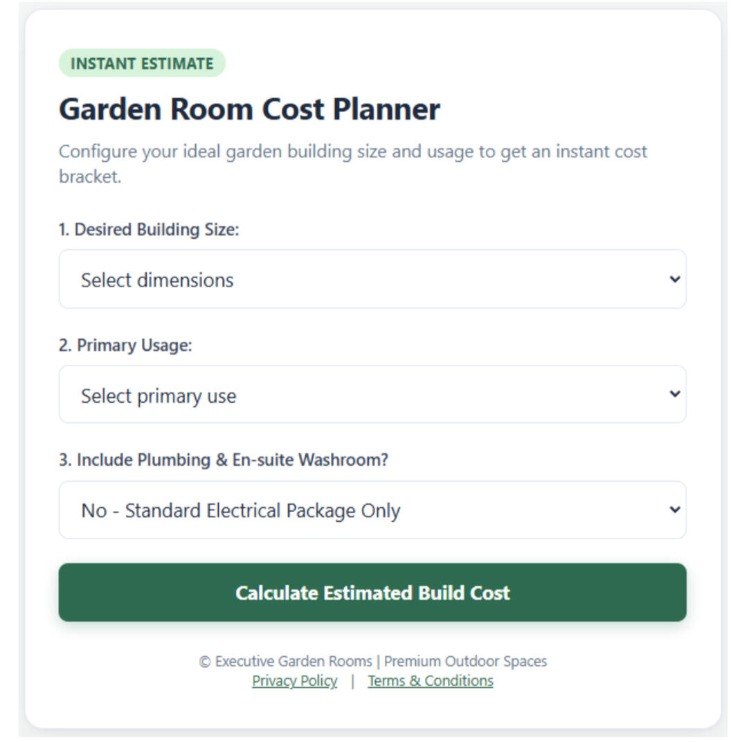 Garden Room & Cost Planner